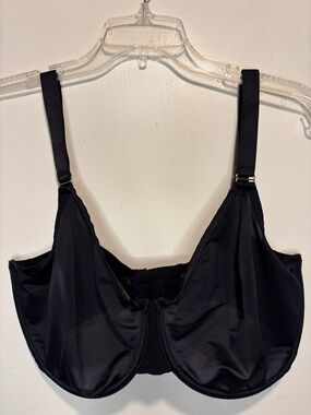 Soma Unbelievable Minimizer Bra Size 38H Black Underwire Back Closure Sheer